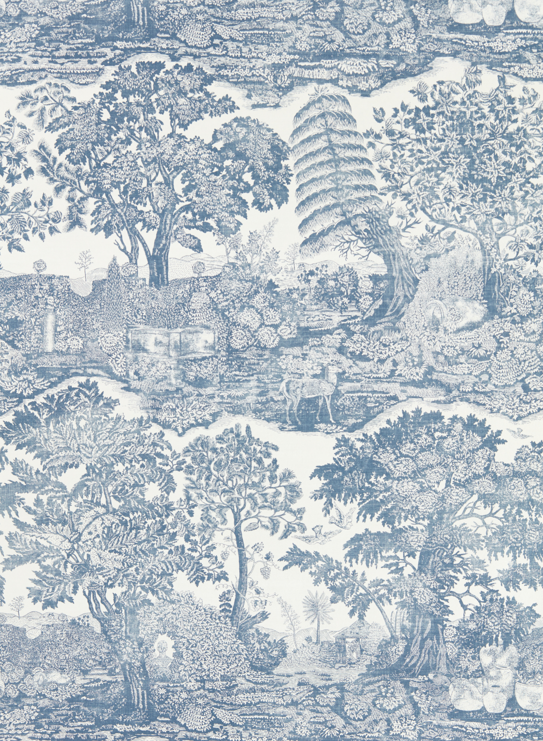 Papier peint Highgrove Toile - Tetbury Blue