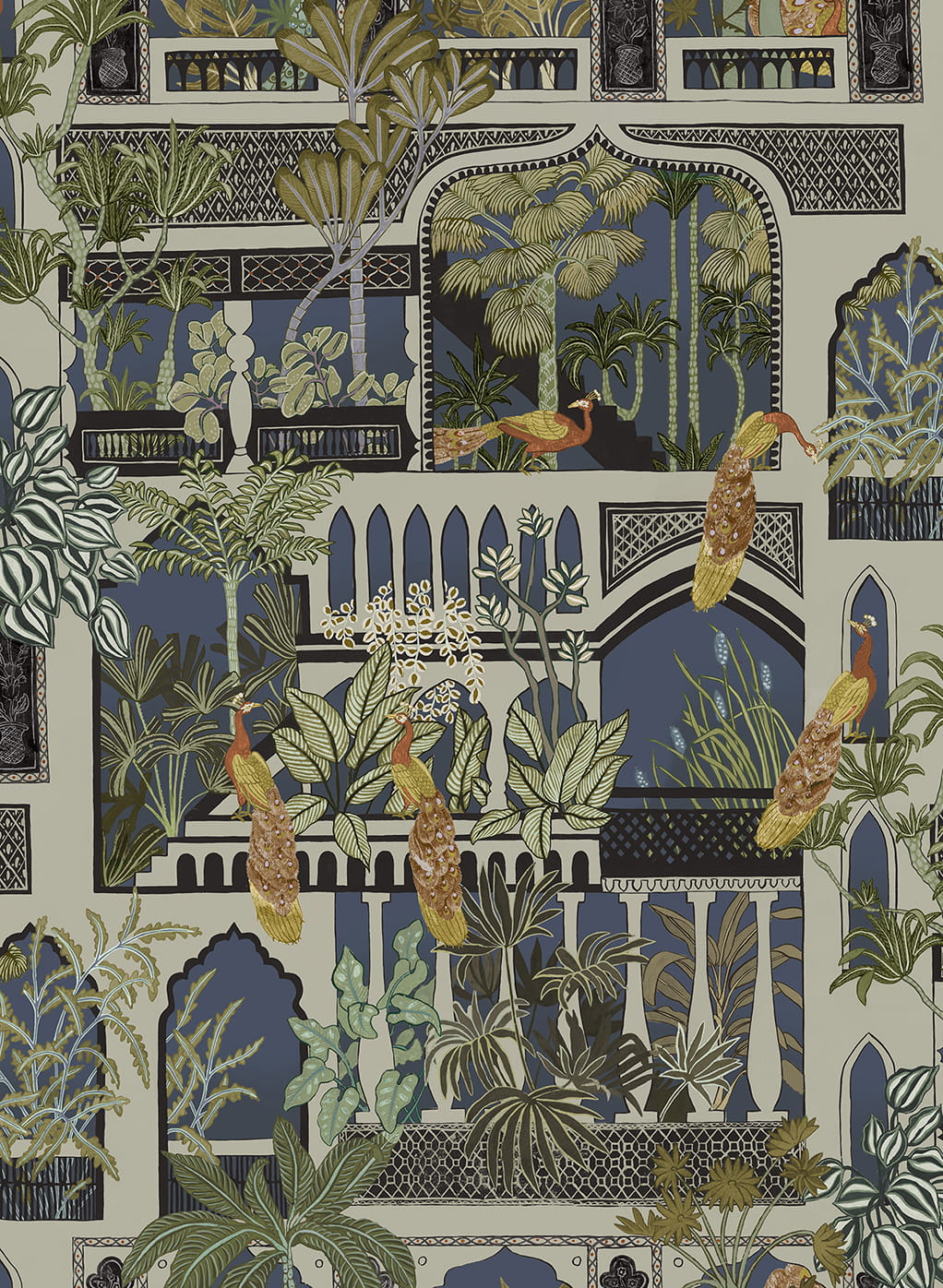Tapete Peacock Arches - Petrol