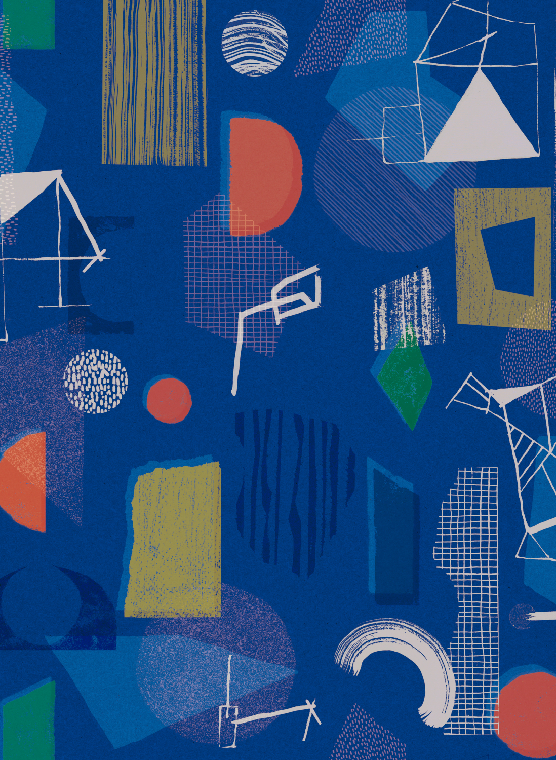 Tapete Brave Partiture - Blue