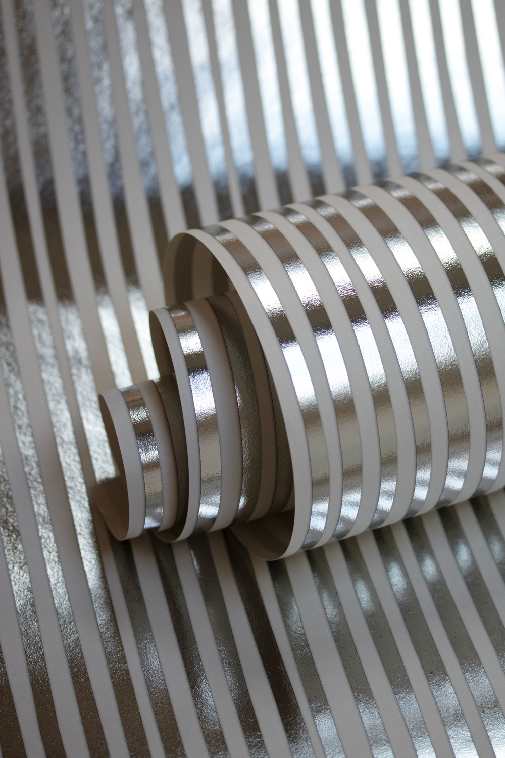 Tapete Stripes / Strepen - Silver / Zilver