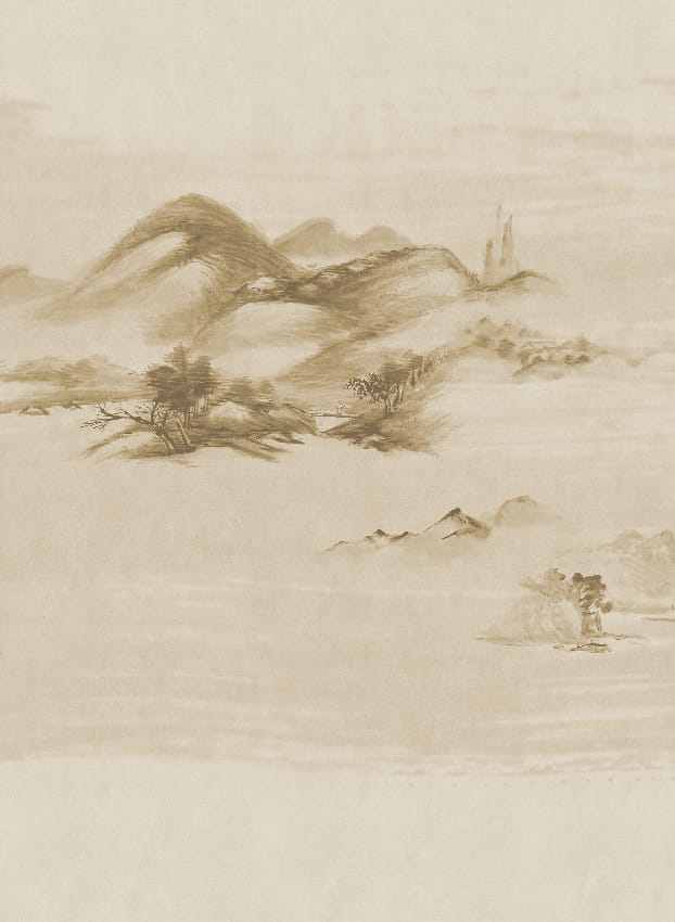 Wandbild Kawa - Sepia Panel 1
