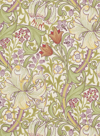 Tapete Golden Lily - Olive/ Russet