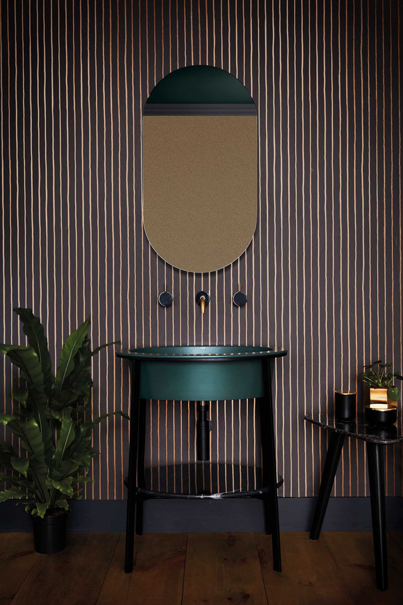 Tapete College Stripe - Charcoal