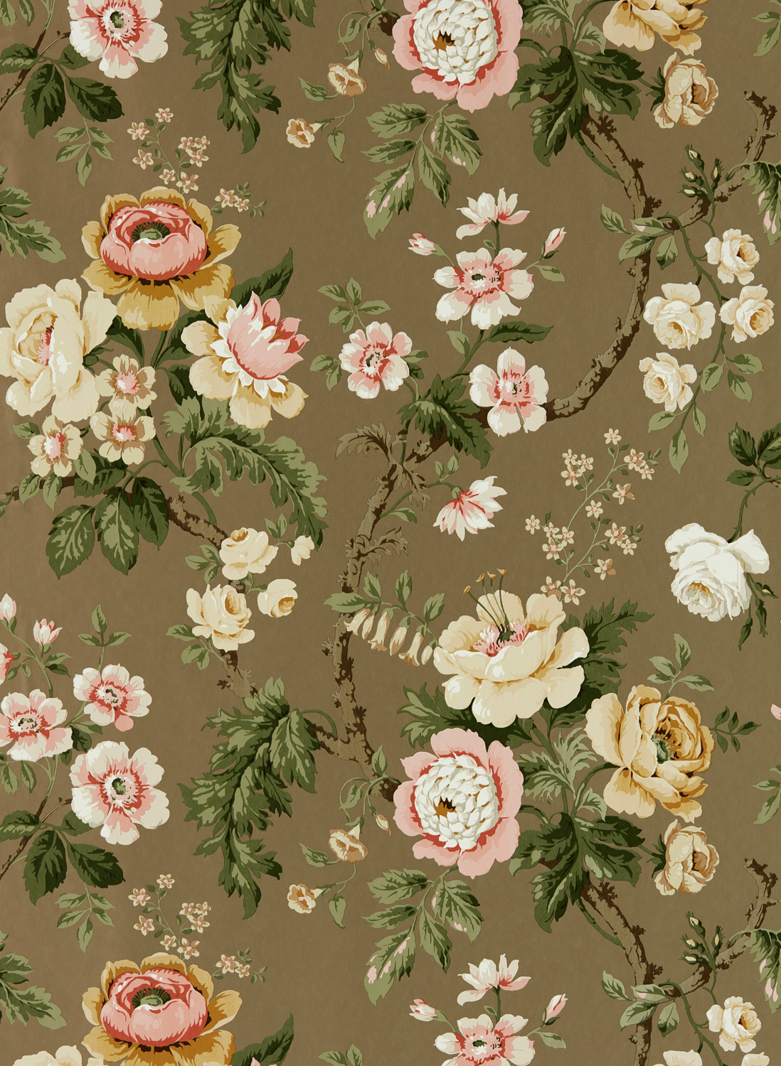 Tapete Hykenham - Gold Metallic/ Rose