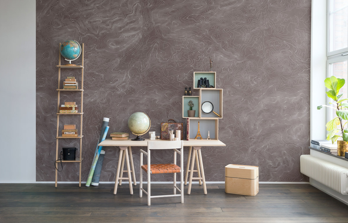 Wandbild Elevation Lines - Mud