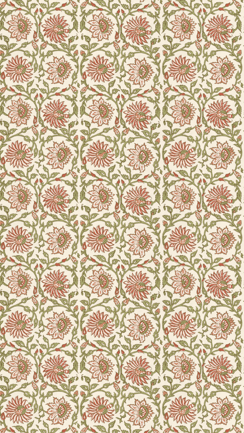 Tapete Cecily - Red/ Green