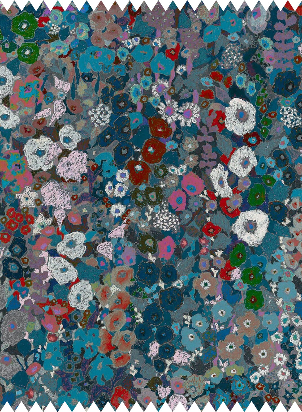 Tissu Hollyhocks - Velvet - Winter
