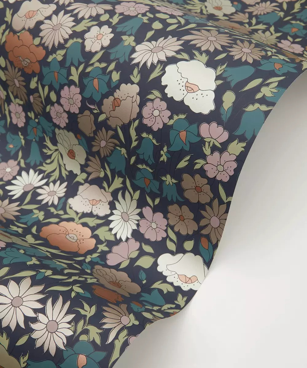 Tapete Poppy Meadowfield - Pewter Blue