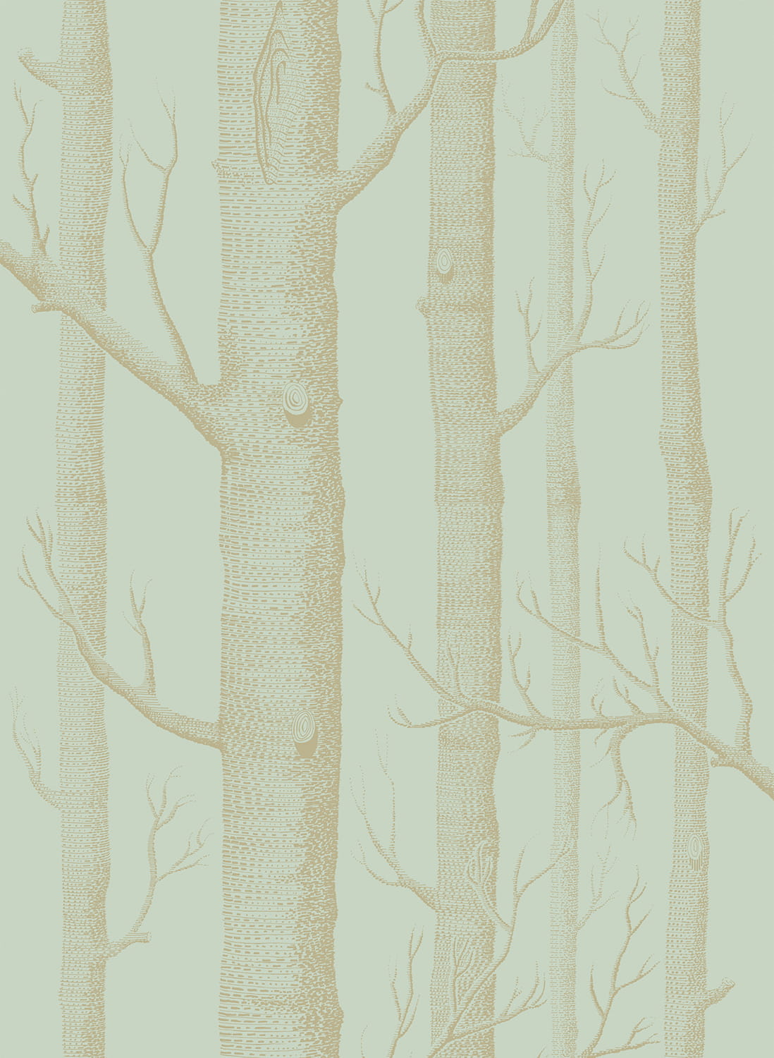 Tapete Woods - Green/ Gold