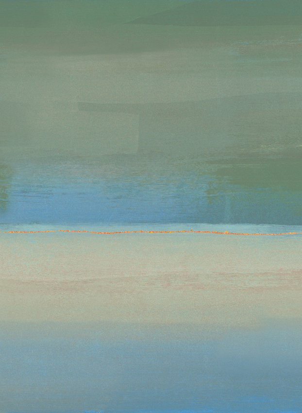 Wandbild Alegranza - Green Blue Panel 3