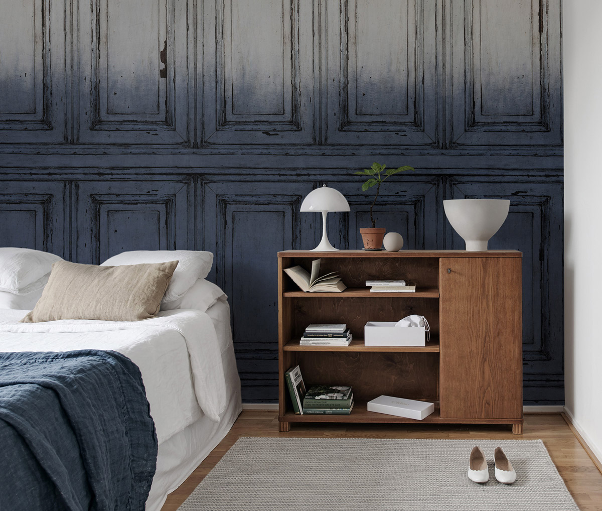Wandbild Parisian Panels - Dip Dye Blue