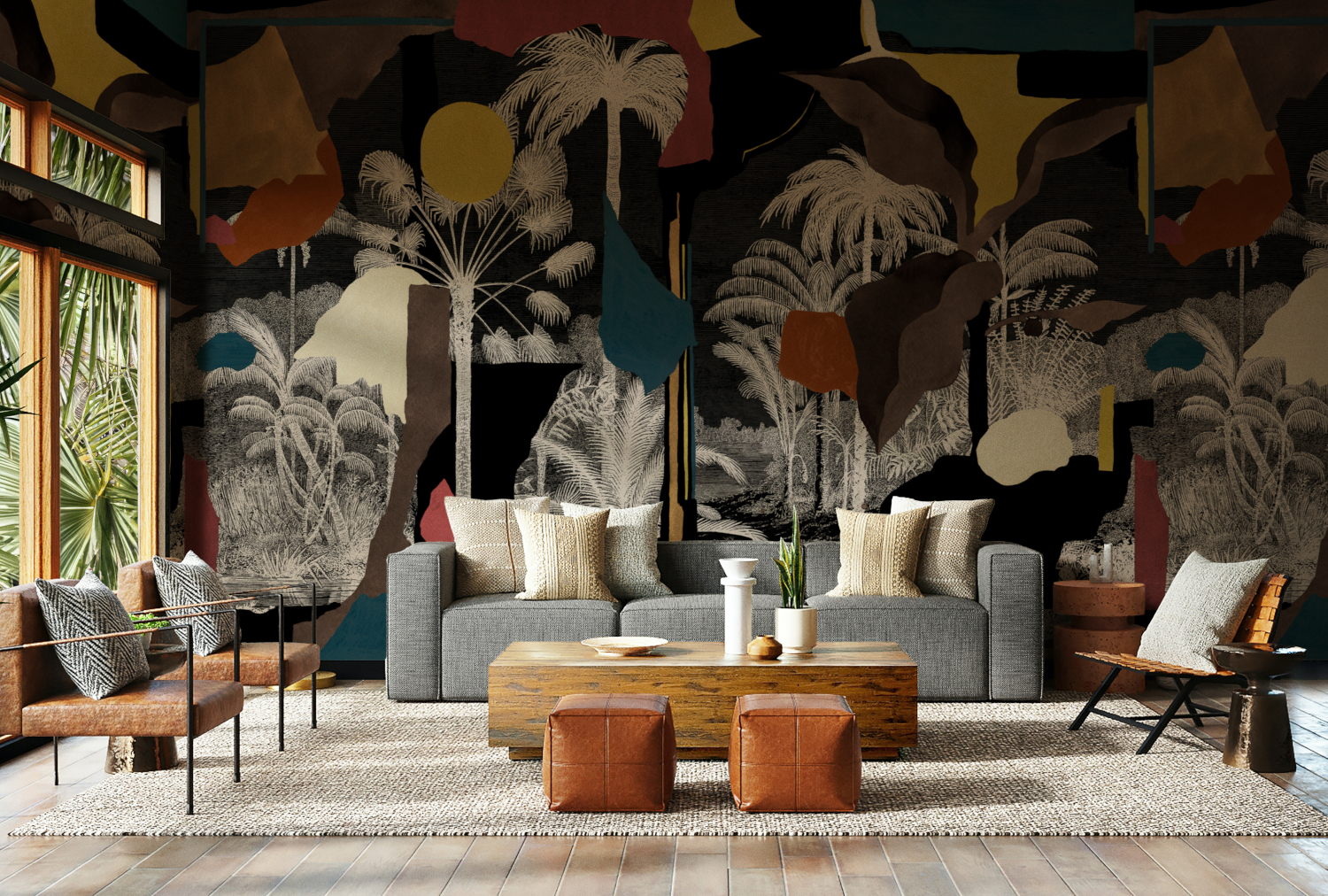 Wandbild Colonial Abstraction - Black