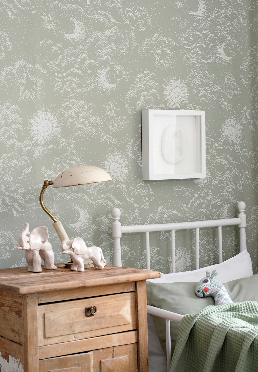 Tapete Happy Cloud - Sage Green