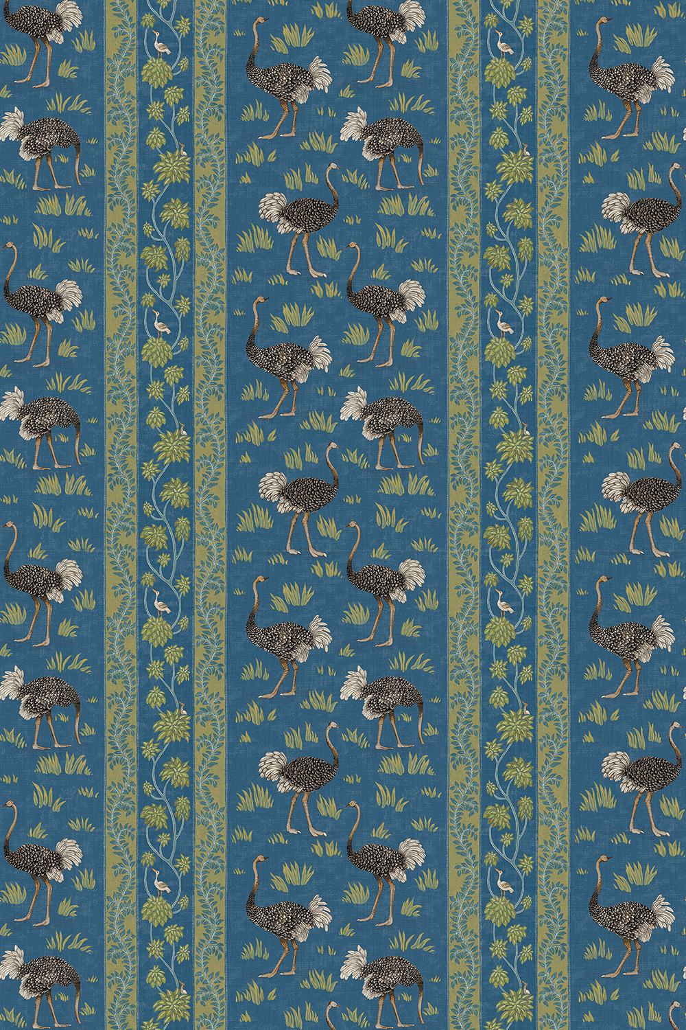Tapete Ostrich Stripe - Bright Blue