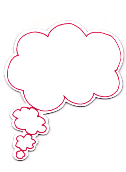 Sian Zeng Magnet Thought & Speech Bubbles - Thought Bubble Pink Left