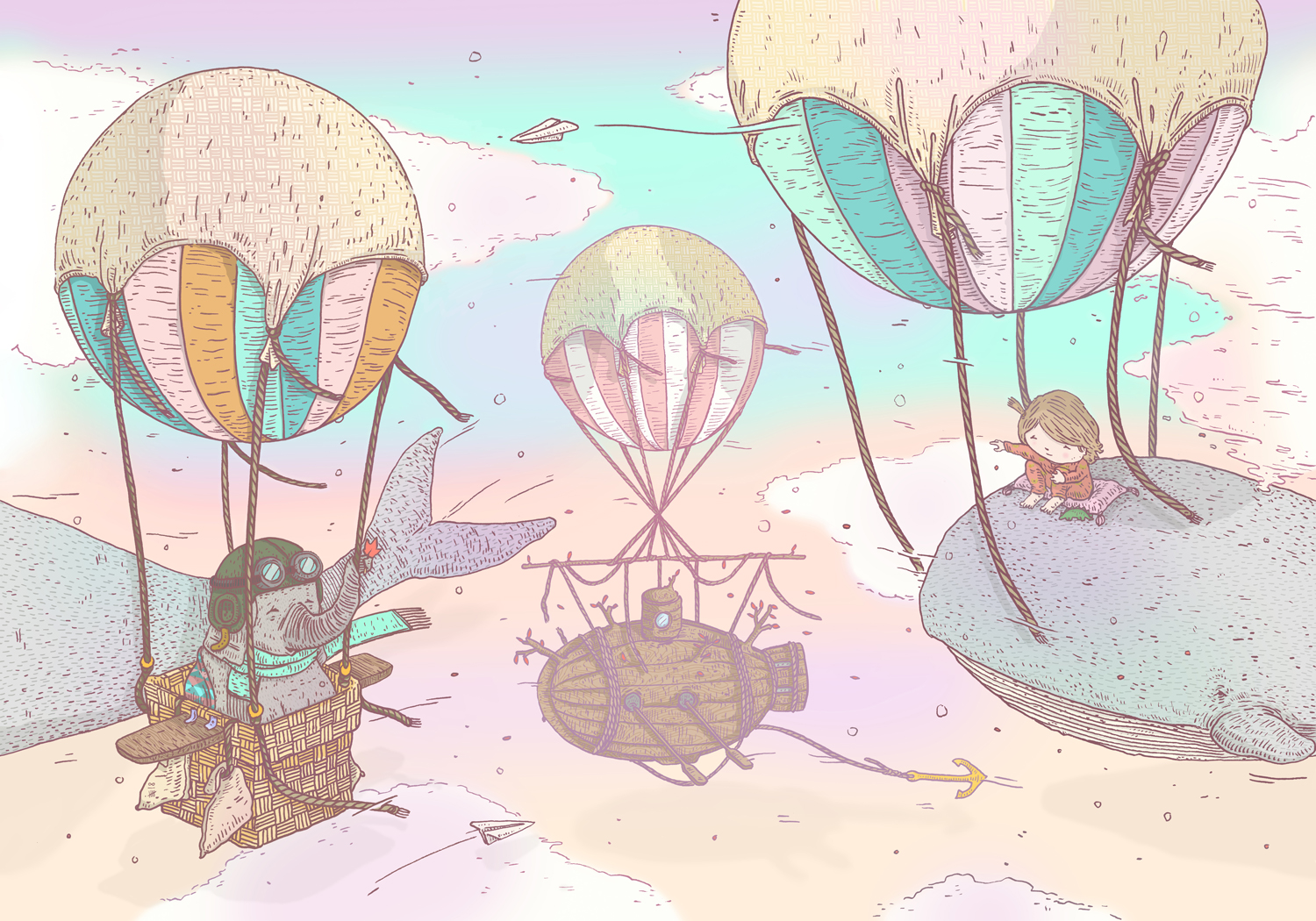 Wandbild Ballon Rides - Crystal