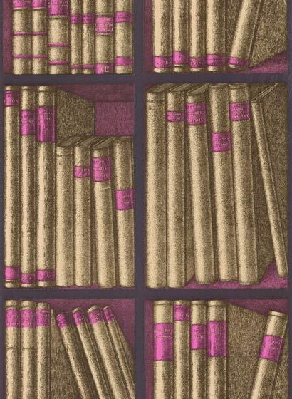Tapete Ex Libris - Gold and Magenta