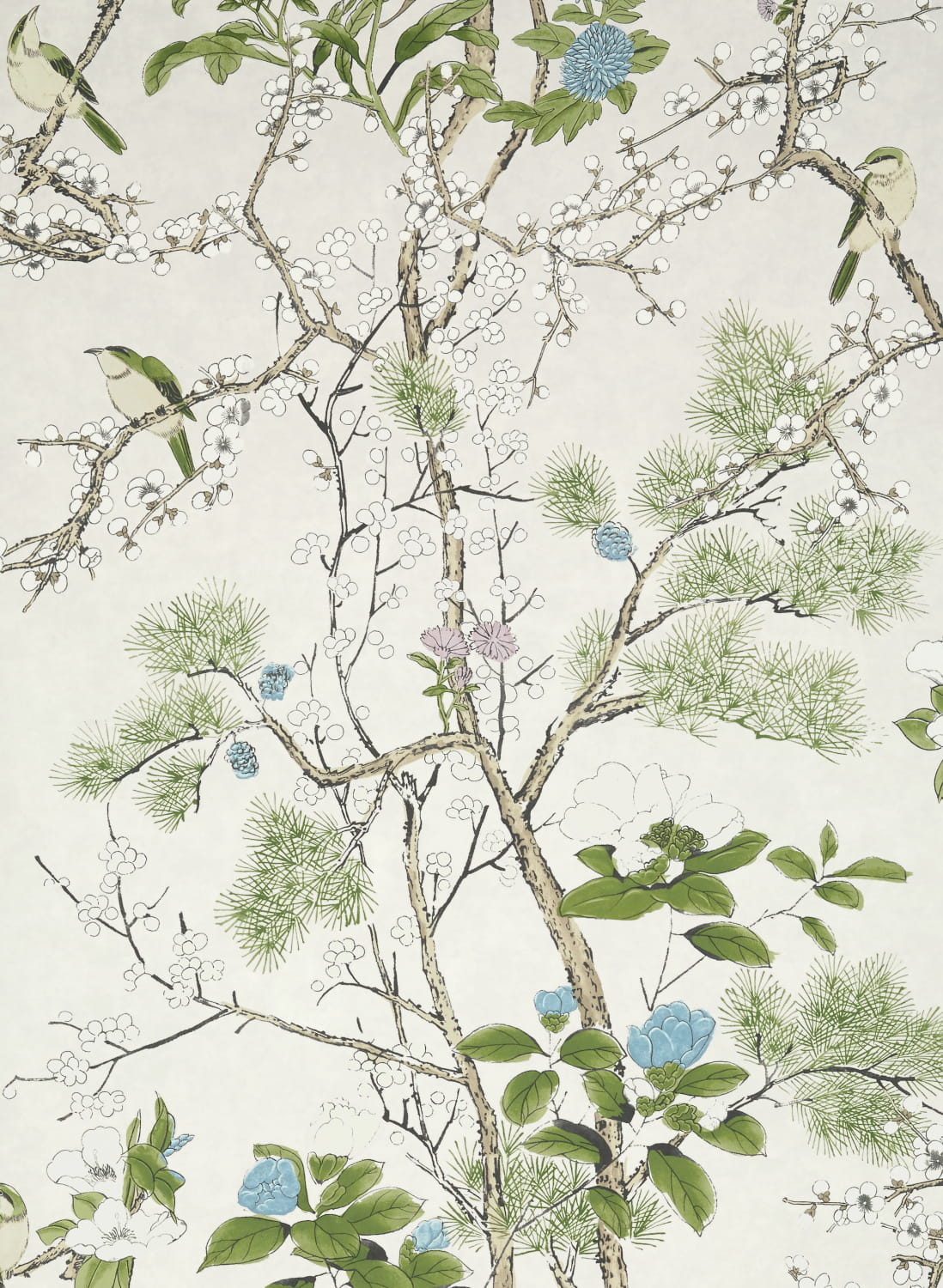 Wallpaper Katsura - Cream and Lavender