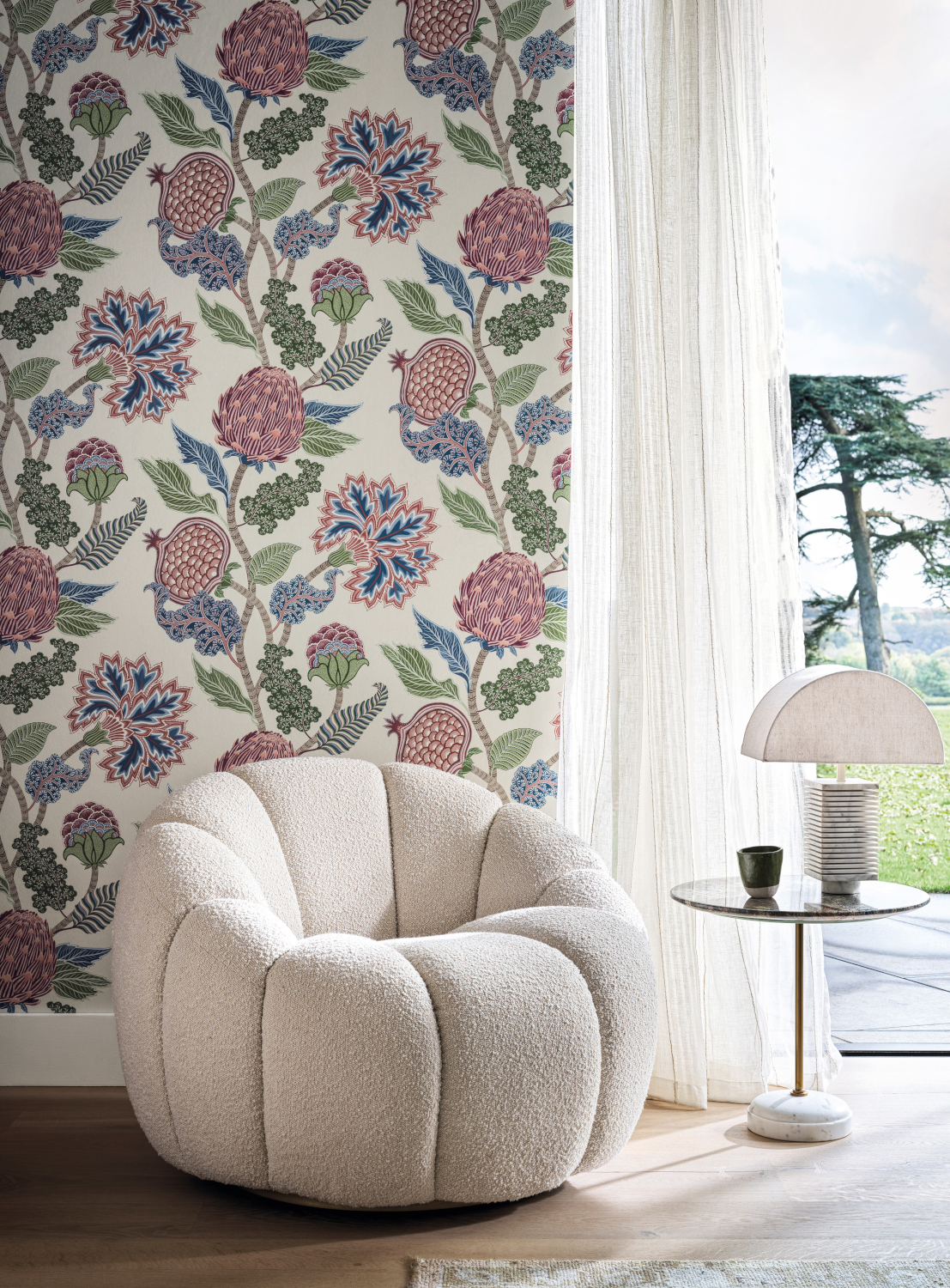 Tapete Cynara - Raspberry/ Cobalt