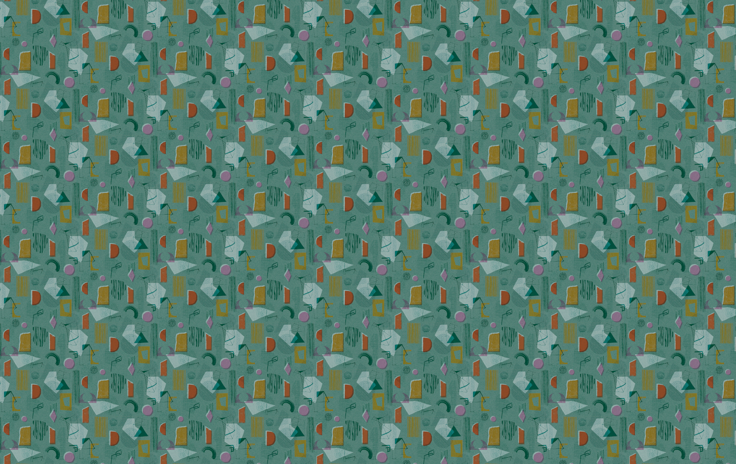 Tapete Brave Partiture - turquoise