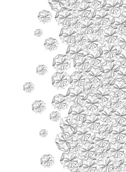 Wandbild Florigami - Monochrome 1
