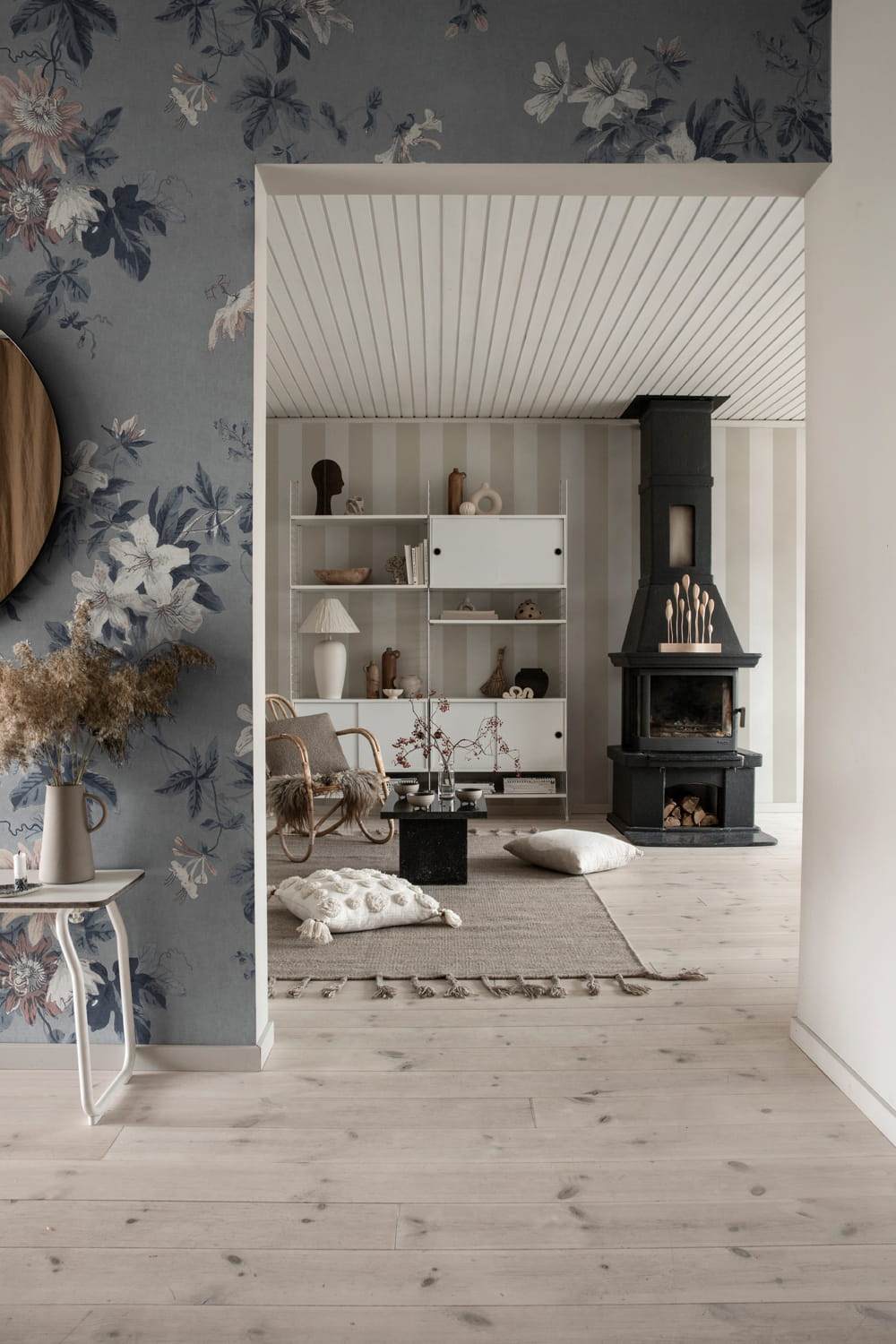 Wandbild Faded Passion - Misty Blue