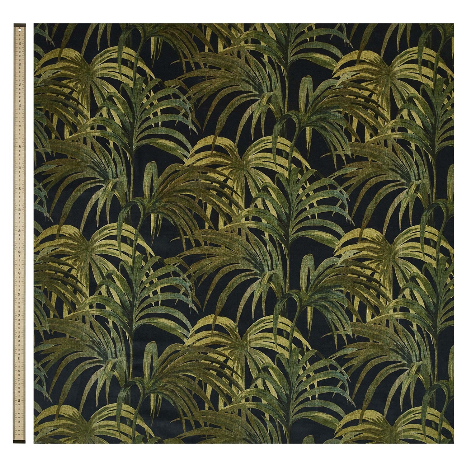 Stoff Palmeral - Velvet - Midnight and Green