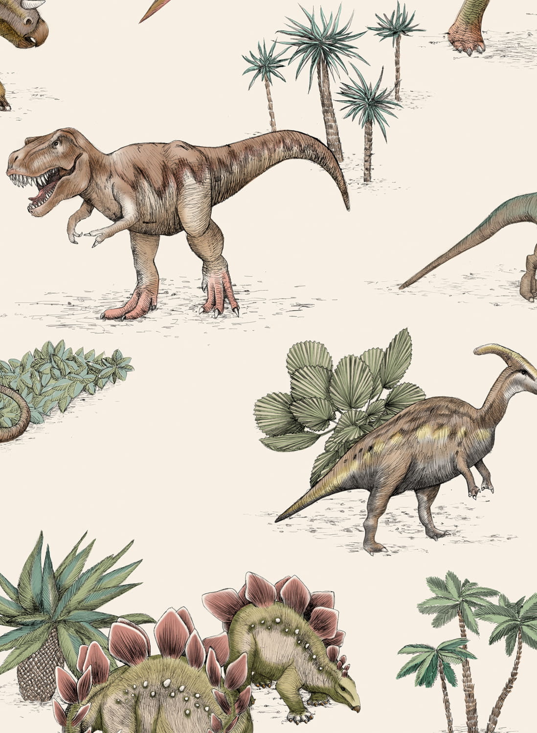 Mural Dinosaurs - 9517W
