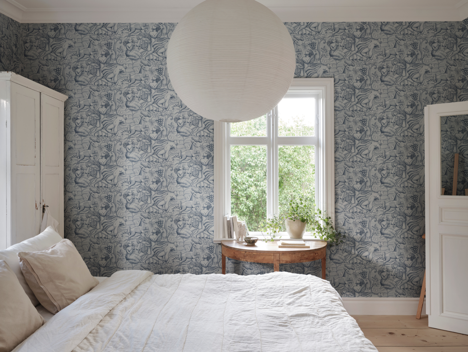 Wandbild Baccus - Light Blue