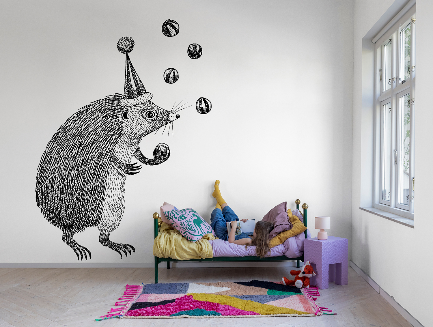Wandbild Circus Animal Iggy - Black/ White