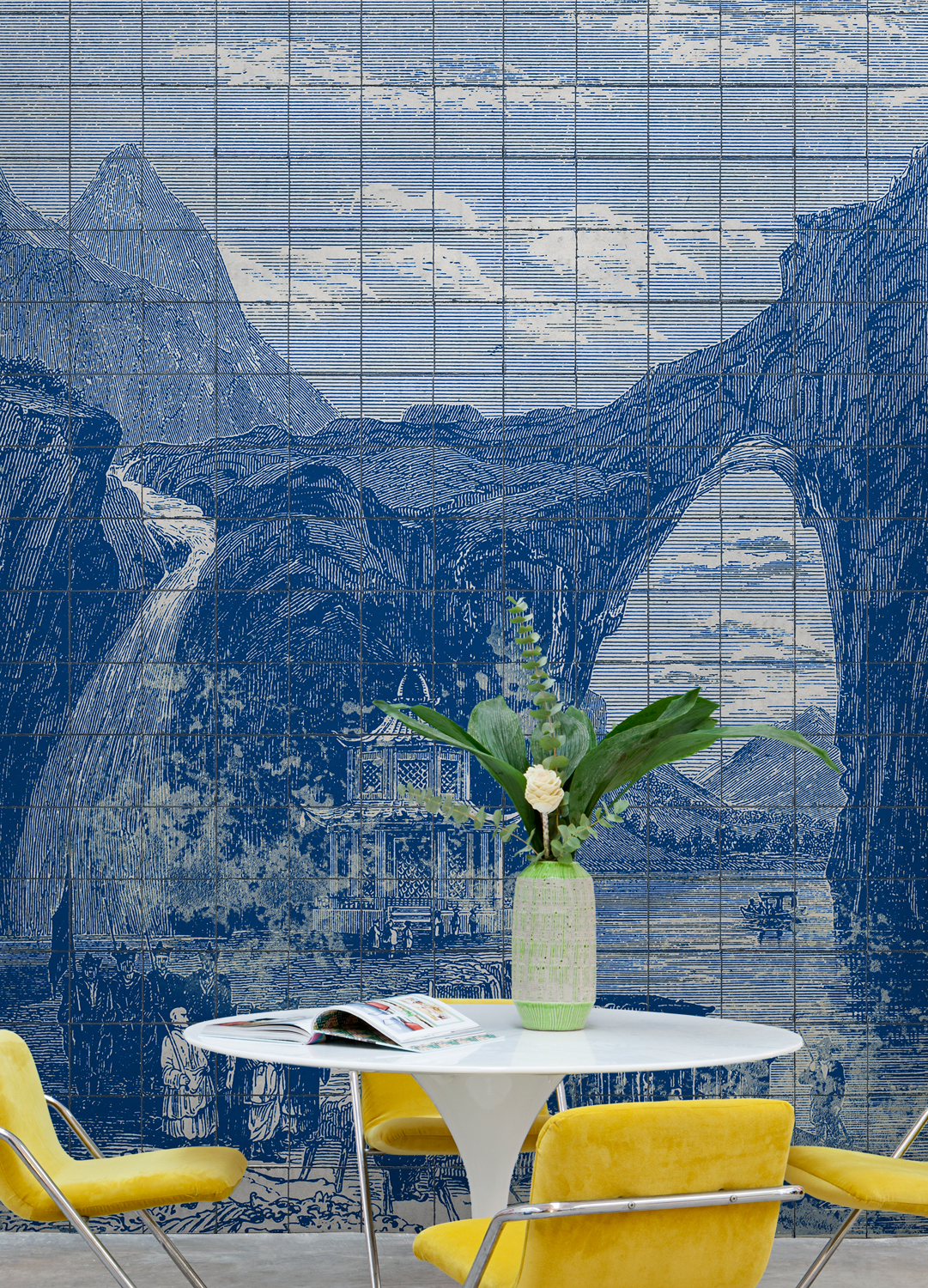 Wandbild Illustration Tiles