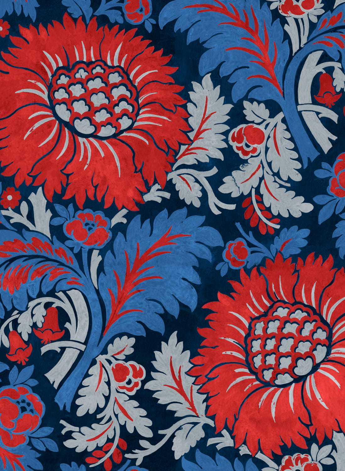 Tapete Chinese Damask - Vermilion