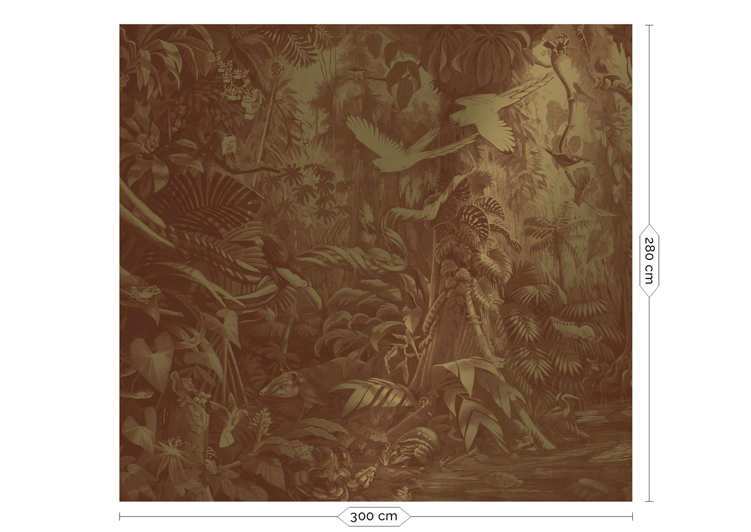 Wandbild Tropical Landscapes Gold 3 - L