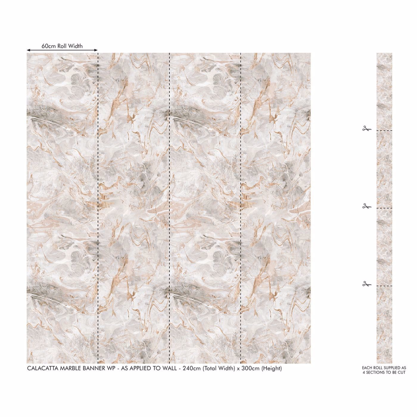 Tapete Calacatta - Marble Banner
