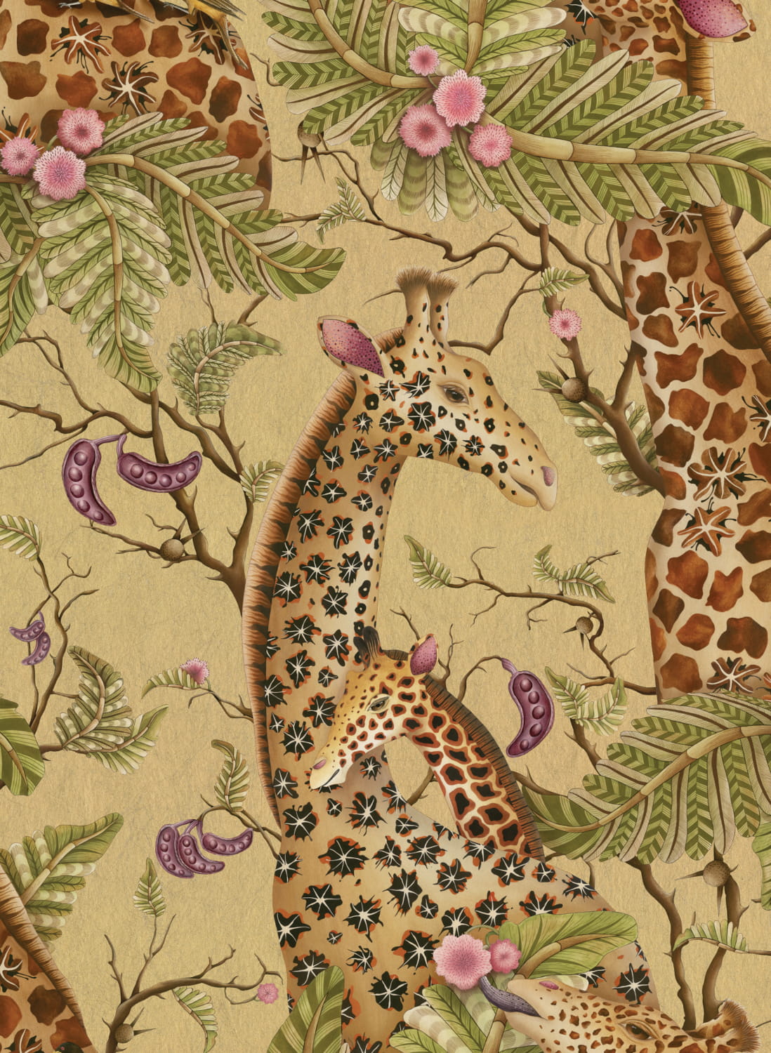 Tapete Royal Giraffe Gilded - Gilded