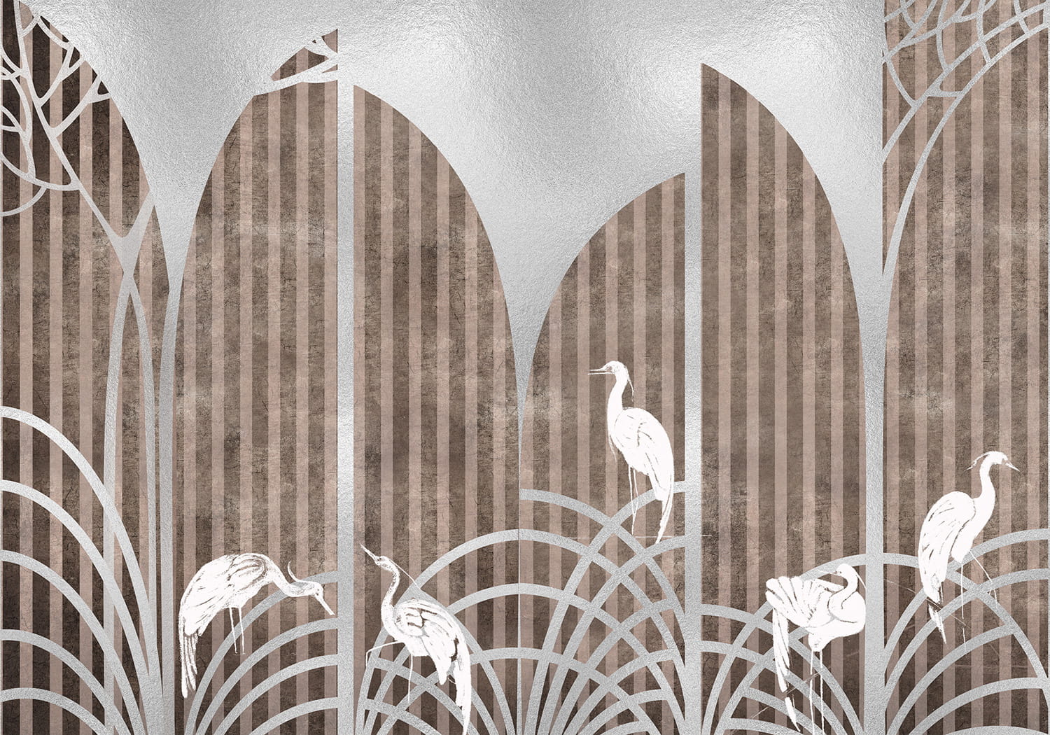 Wandbild Tassel Metallics - Silver