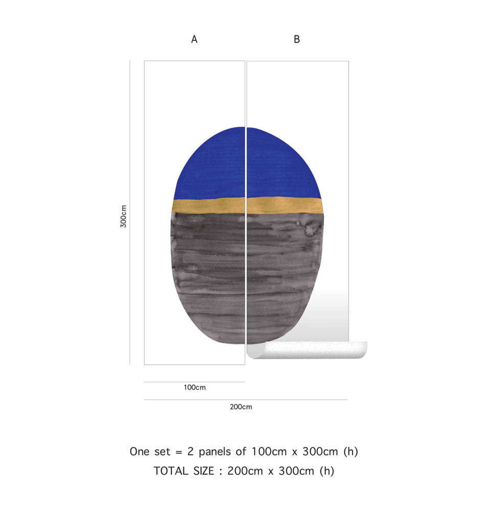 Wandbild Totem - Cobalt