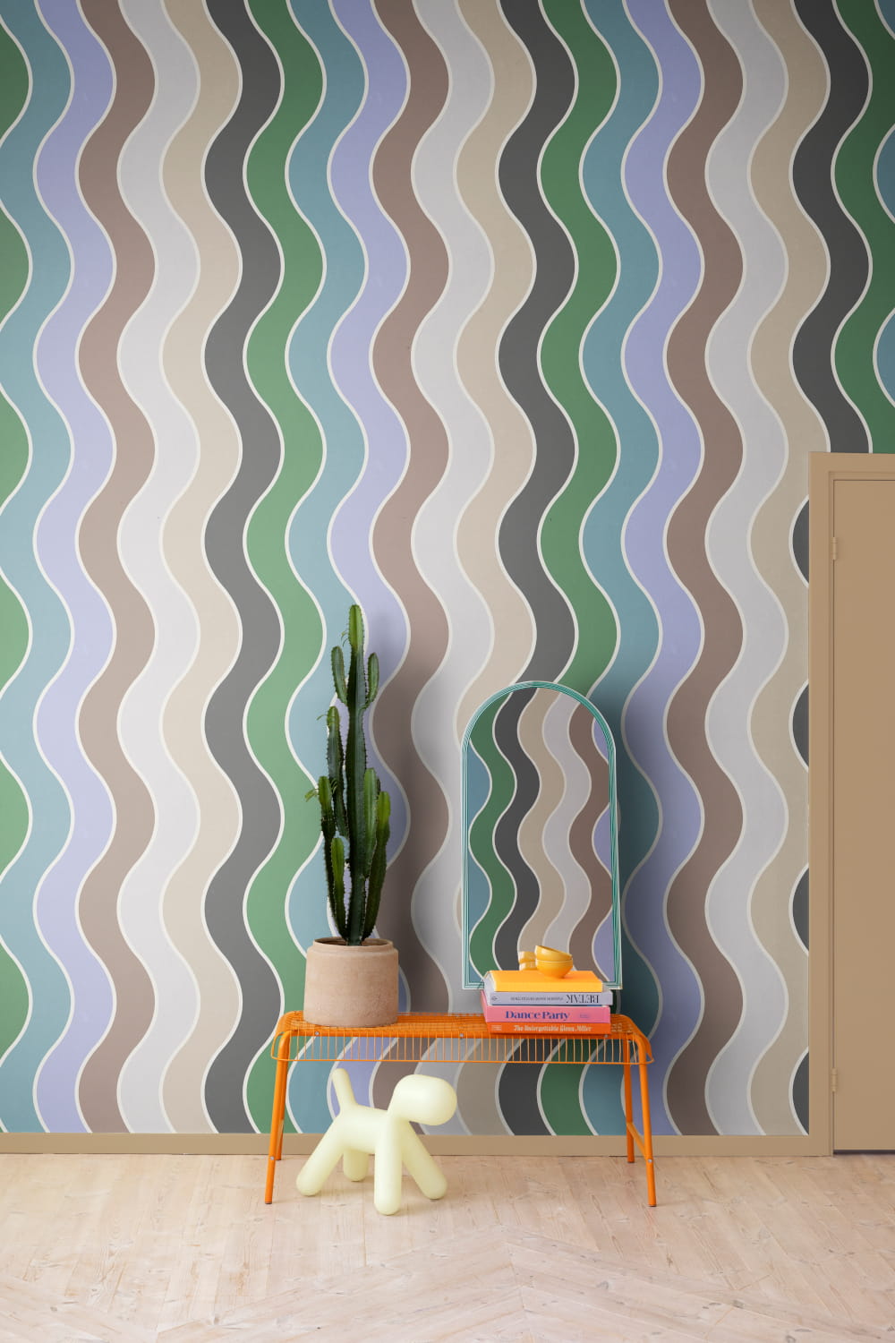 Wandbild Seventies Waves - Rainbow