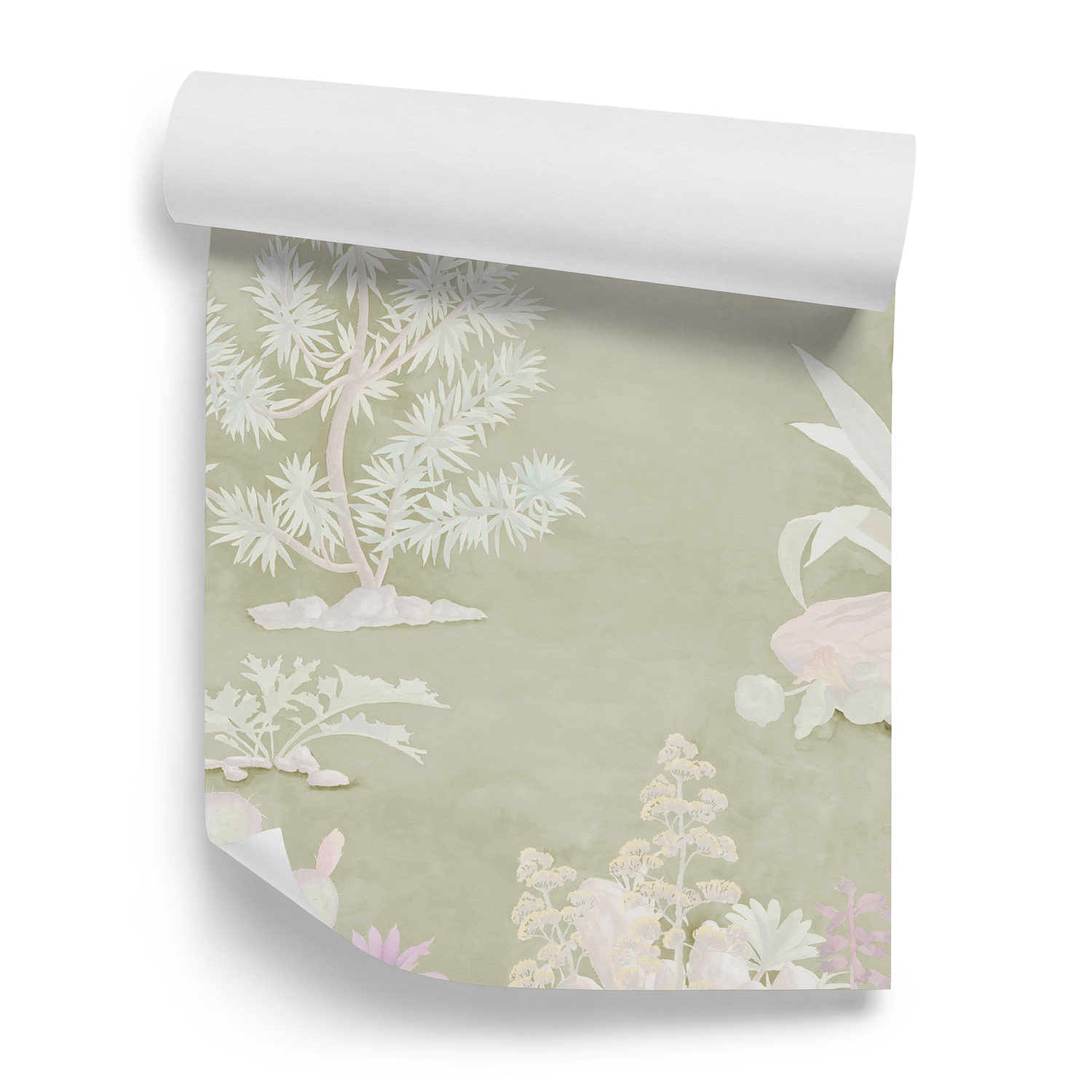 Wandbild Desert - Green/ Sand