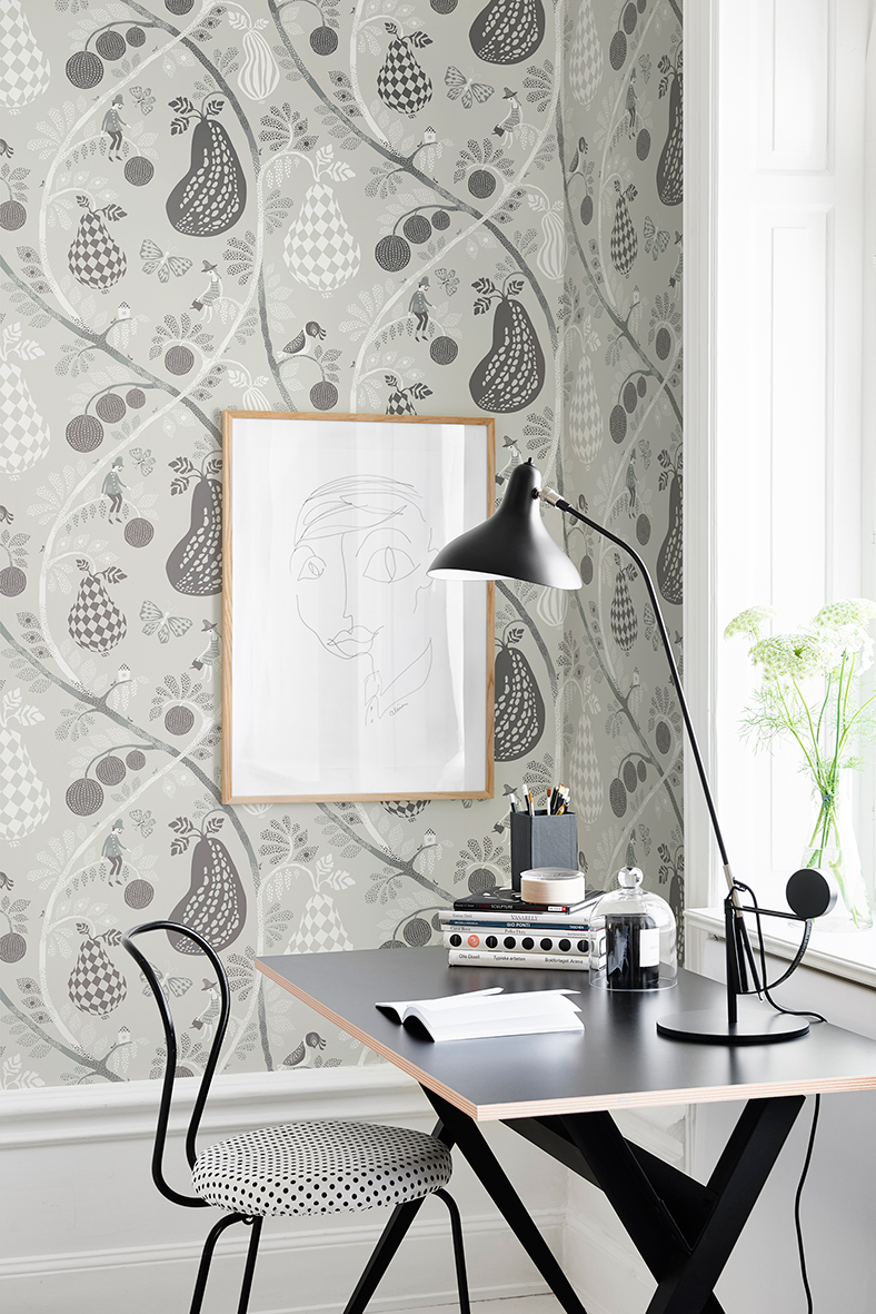 Tapete Fruit Garden - Mid Grey