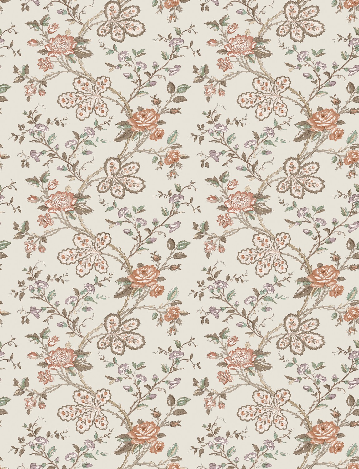 Tapete Genevieve - Taupe/ Antique Rose