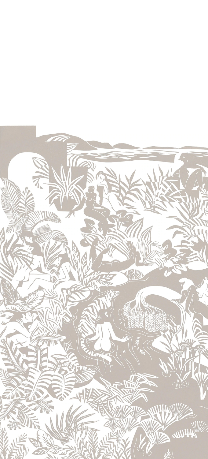 Papier peint panoramique Eternelles Beige - A 1/2/3