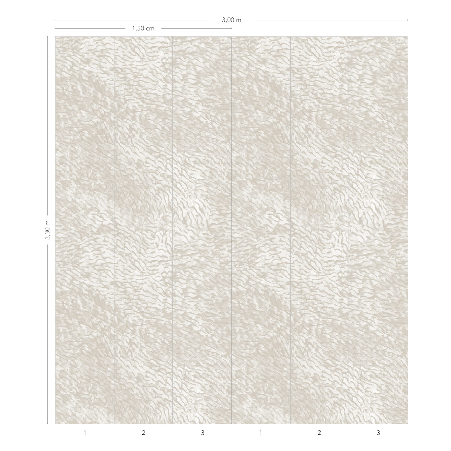 Wandbild Cascade - Creme