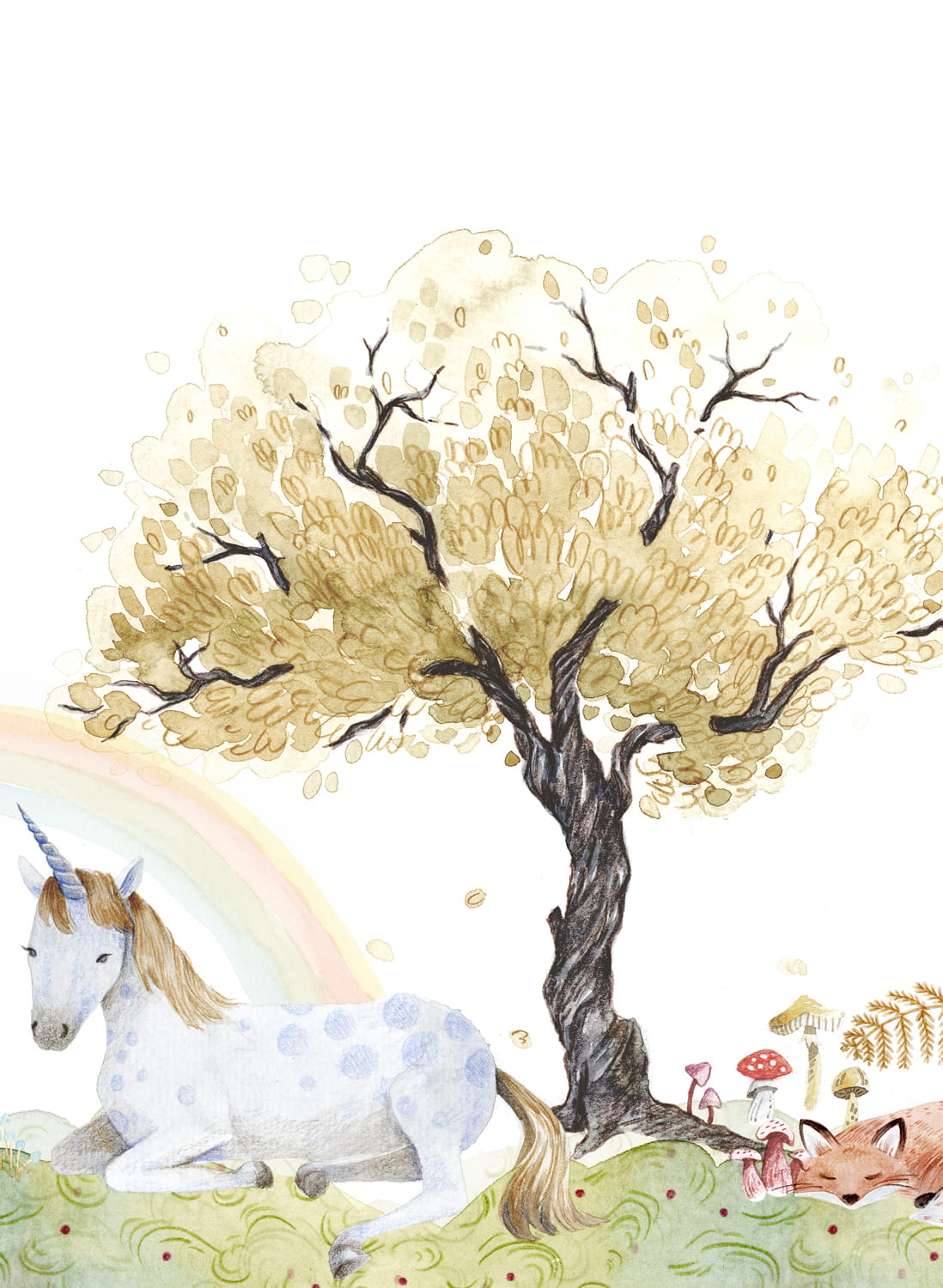 Wandbild Unicorn Dream - Rainbow