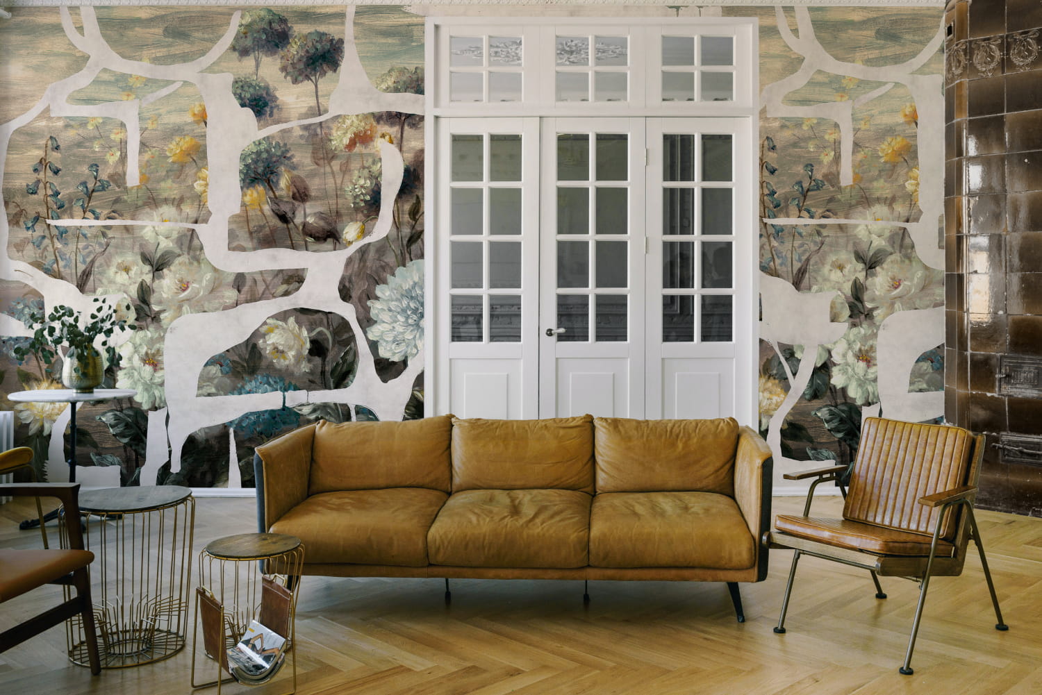Wandbild Prehistoric Flowers - White