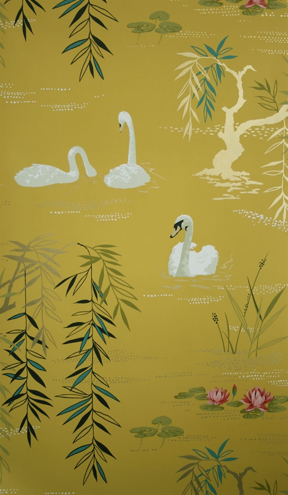 Tapete Swan Lake - Mustard