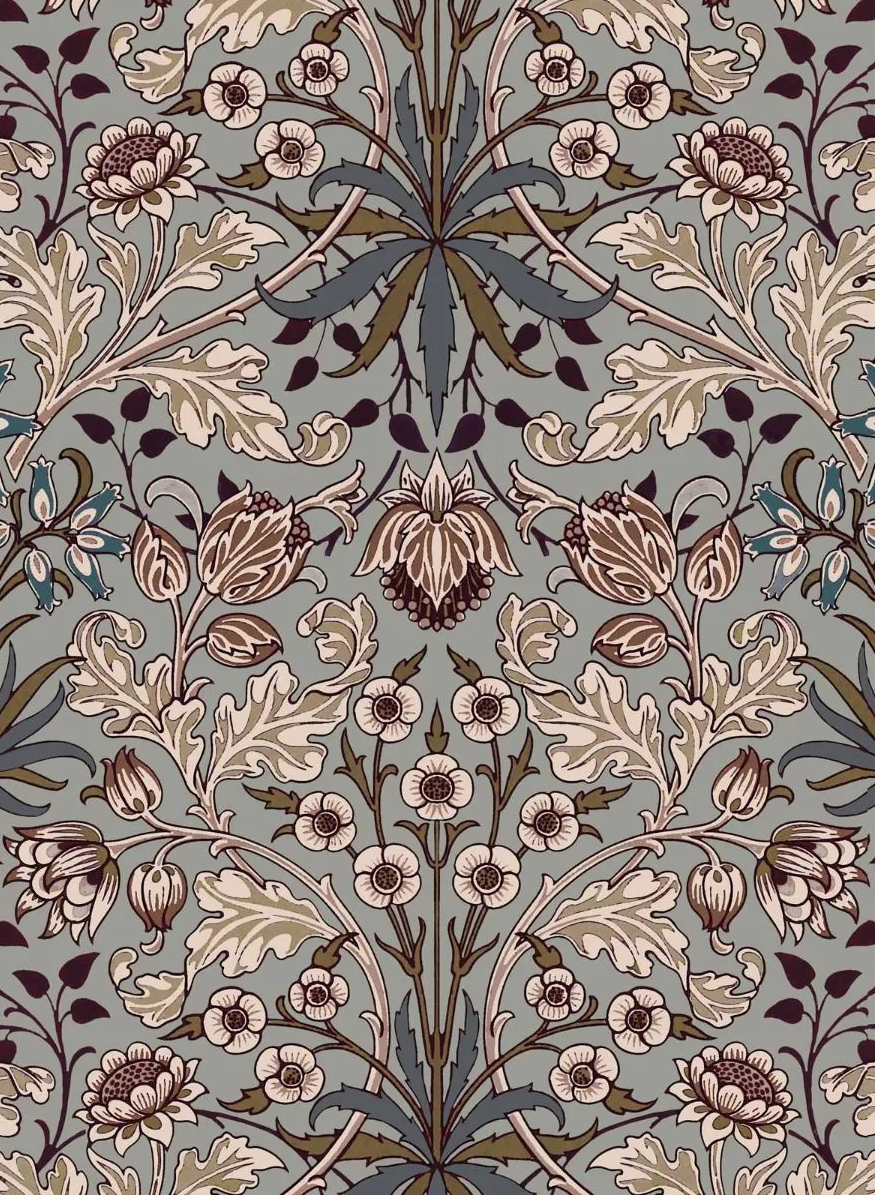 Wallpaper Hyacinth - Dove Grey