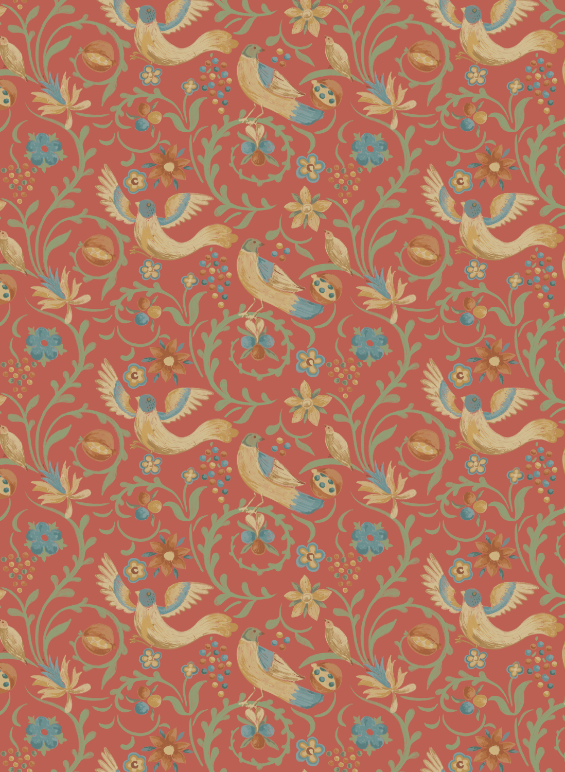 Tapete Royal Court - Red