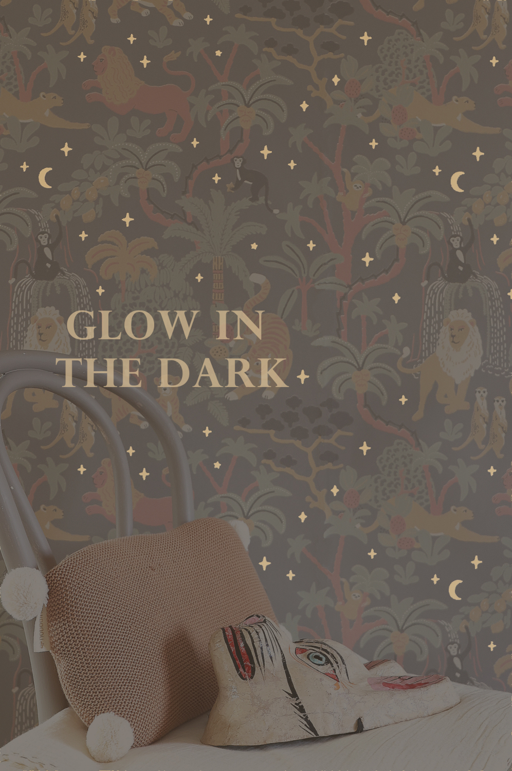 Tapete Jungle Glow - Twilight Grey