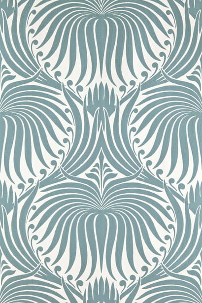 Tapete Lotus - Oval Room Blue/ All White